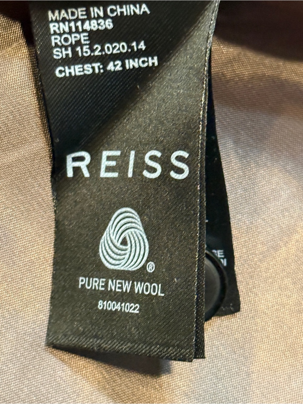 Reiss Men's Rope Regular Fit Textured Wool Vest - Picture 15 of 16